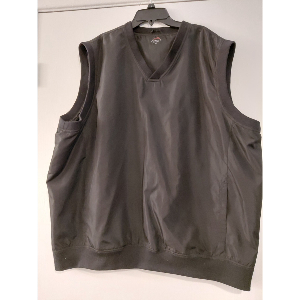 Acuity Golf Vest Mens XL Black Pockets Pullover Windbreaker Rain Extra Large